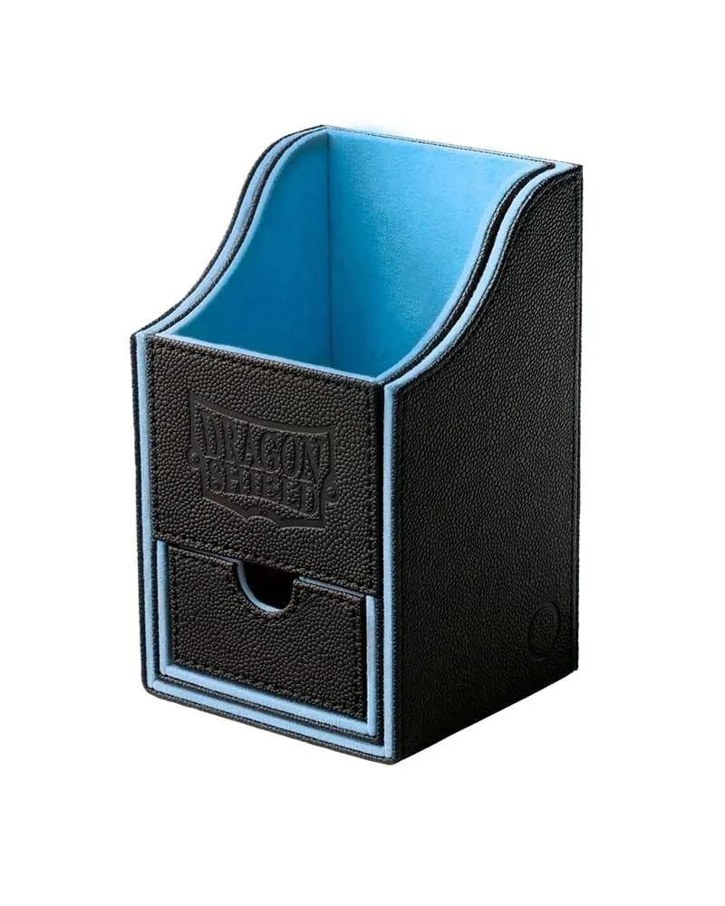 Dragon Shield Nest+ Black/Blue Deck Box — Open Interior View