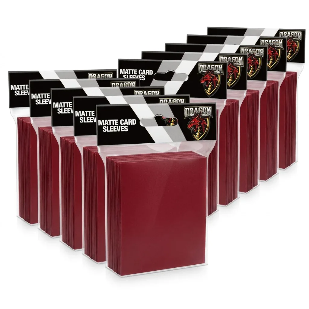 Dragon Shield Matte Crimson Sleeves