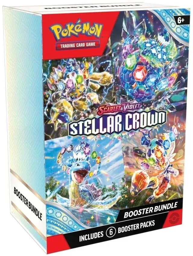 Pokemon TCG Stellar Crown Booster Bundle 6 Packs Sealed SV7