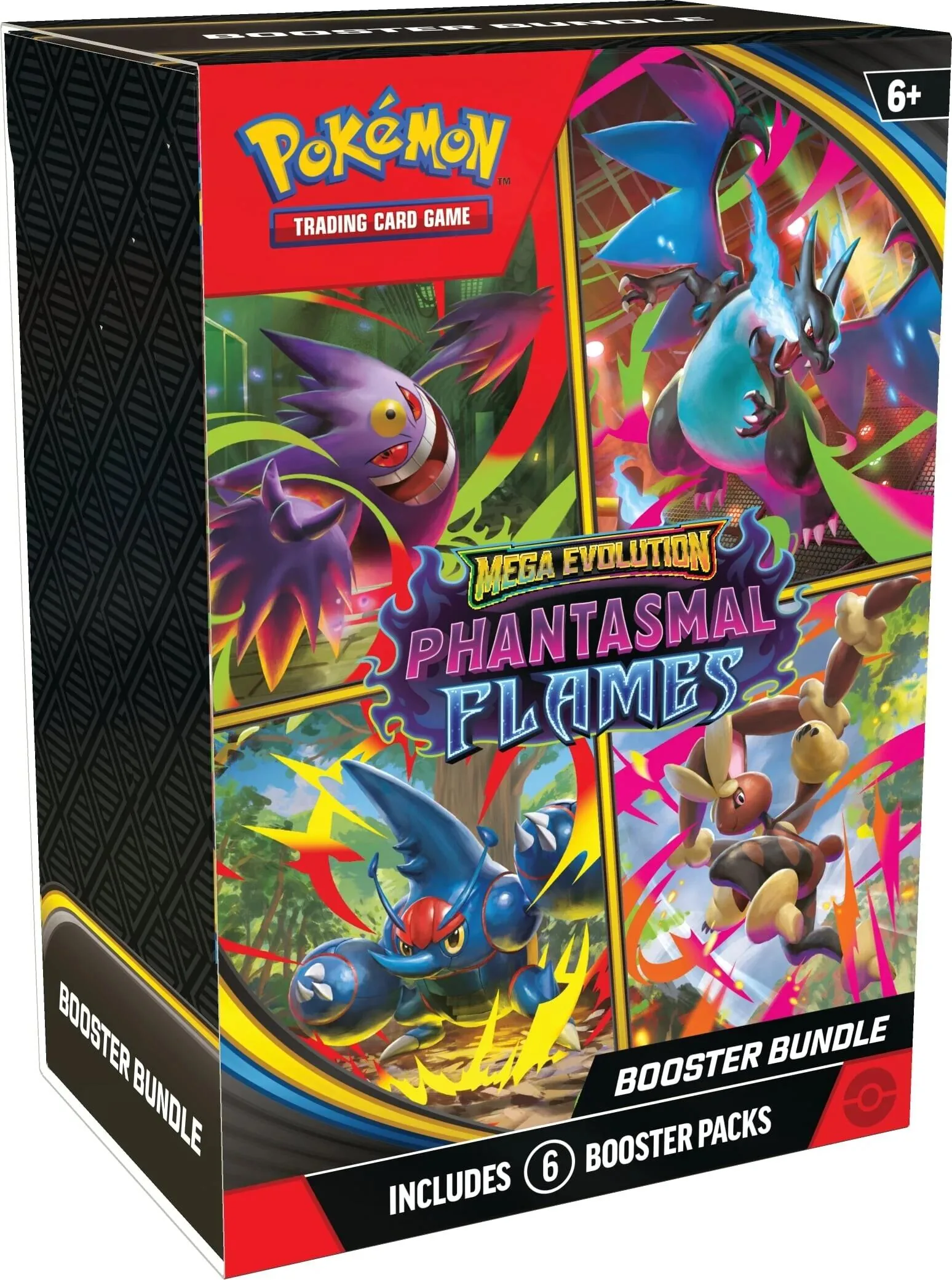 Pokemon TCG Phantasmal Flames ME02 Booster Bundle 6 Packs Sealed