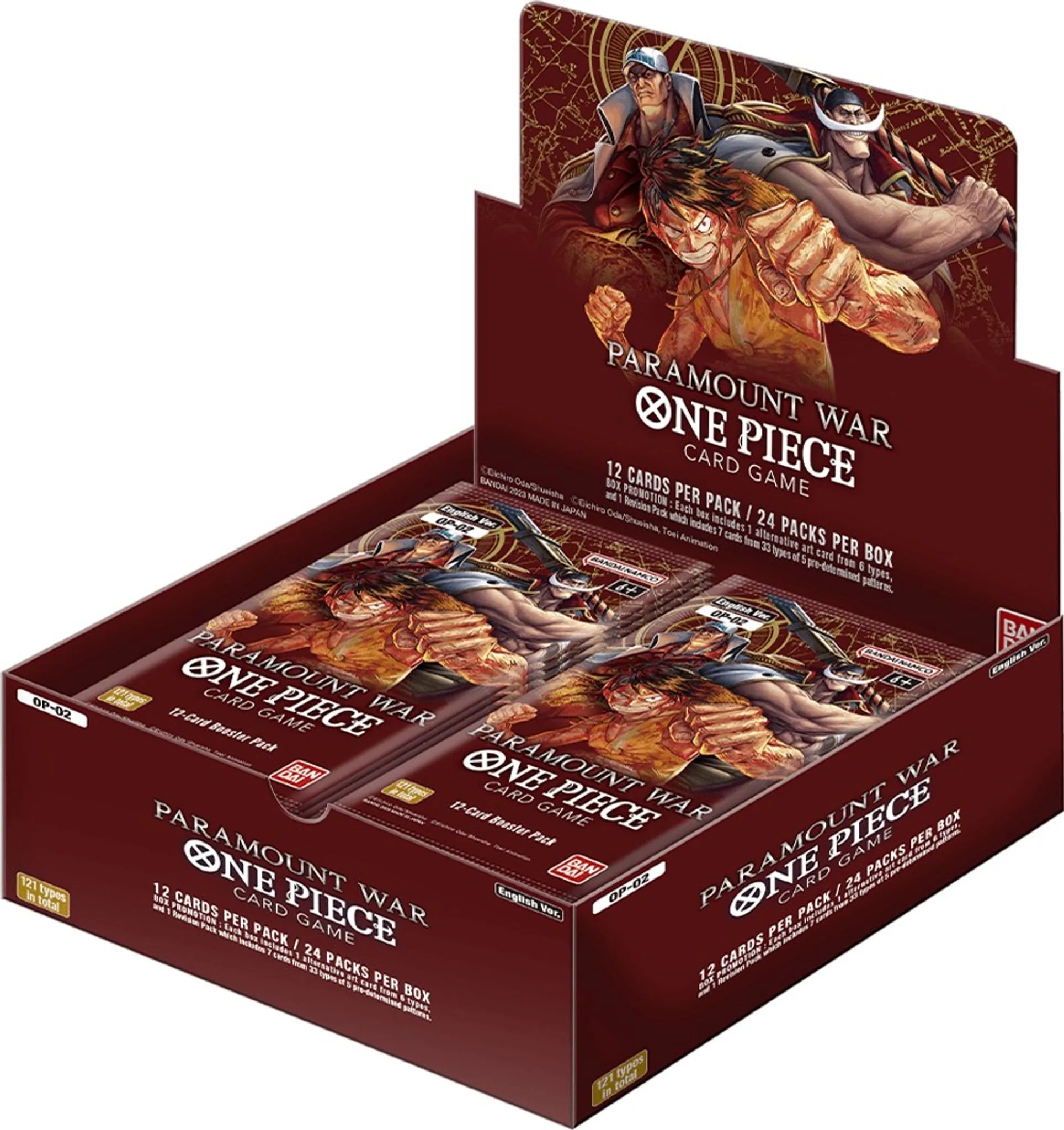 One Piece Card Game OP-02 Paramount War Booster Box Sealed English OPTCG